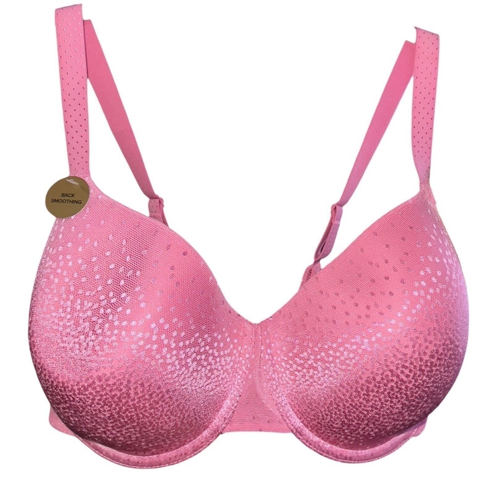 Wacoal Womens 36C Pink Padded Underwire Back Smoothing Bra NWT